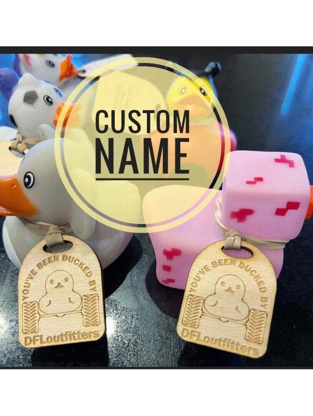 Customizable Jeep Duck tags, custom name 24ct,